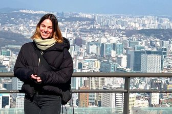 Studieren in einer Badminton-Hochburg: Welche Erfahrungen Sportlerin Annalena Keller aus Meerane in Südkorea macht - Annalena Keller auf dem Namsam, einem Berg mitten in der südkoreanischen Hauptstadt Seoul.