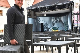 Stühlerücken für Freiberger Sommernächte -