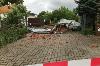 Sturm wütet in Tauscha - 