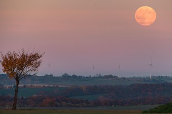 Supermond in Mittelsachsen: Der Erdtrabant über Striegistal - 