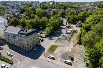 Syra-Freilegung in Plauen: Zwei Millionen Euro für 135 Meter - Auf dem Teilstück an der Melanchthonstraße nahe der Plauener Innenstadt soll die Syra freigelegt werden.