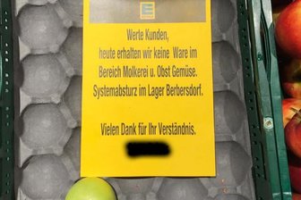 Systemabsturz: Leere Regale bei Edeka -
