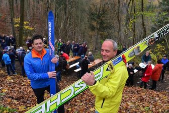 Tafel erinnert nun an die großen Tage der Skispringer an der Zschopau - 