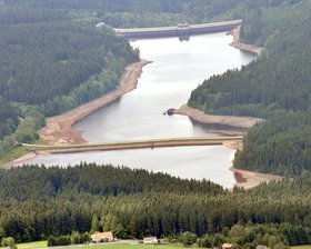 Vorsperre der Geigenbach-Talsperre in Werda