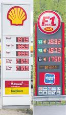Tankrabatt lässt Preise purzeln: So lief der erste Tag im Erzgebirge - Die Preise an den Tankstellen in Olbernhau und Brandov am gestrigen Mittwoch. 