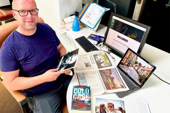 Tatorte aus Kultkrimis mit Kurt Wallander: Erzgebirger entwickelt App für Schweden - Christian Gerlach aus Großolbersdorf – hier in seiner Büroecke in seinem Fitnessstudio in Marienberg – entwickelte für die südschwedische Kleinstadt Ystadt eine Wallander-App.