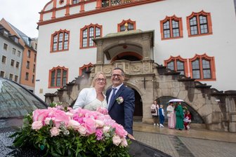 Taxifahrt ins Glück: Warum Ina ihren Jörg am 25.5.2025 in Plauen heiratet - Hochzeitsdatum 25.05.2025: Ina und Jörg Thiersch aus Plauen trauten sich.