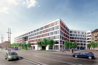 Technisches Rathaus: Grundsteinlegung am 15. April - So soll das neue Technische Rathaus in dem Neubau im Conti-Loch aussehen.