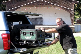 Teichfest Geringswalde: Neues Konzept hat sich bewährt - Nach drei tollen Tagen packt Teichfest-Veranstalter Harald Hofmann sein Equipment wieder ein für die nächste Auflage im kommenden Jahr.