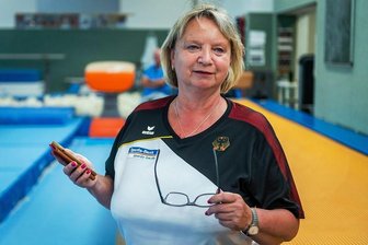 Teilerfolg für die Chemnitzer Turntrainerin Gabi Frehse - Turntrainerin Gabi Frehse.