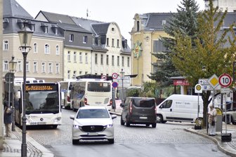 Testlauf in Reichenbach: Am neuen Bus-Rendezvous-Punkt wird es schon mal eng - 