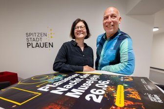 Ticketvorverkauf beginnt: Das hat die Nacht der Museen in Plauen in diesem Jahr zu bieten - Constanze Keil und Hardy Herold vom Plauener Kulturreferat koordinieren die Nacht der Museen am 26. Juni.