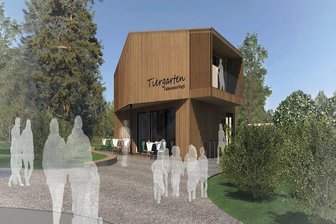 Tiergarten Falkenstein: Im Frühjahr soll Bau des neuen Funktionsgebäudes beginnen - So soll das Funktionsgebäude einmal aussehen.