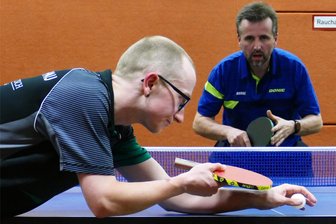 Tischtennis-Bezirksliga: Zschopauer setzen Ausrufezeichen - Max Flath (vorn) ist im Doppel mit Philipp Weber seit über einem Jahr ungeschlagen.