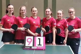 Tischtennis: Frauen des TTC Sachsenring packen den Klassenerhalt in der Oberliga - Spielten in dieser Saison für den TTC Sachsenring: Debora Neuber, Mary-Ann Staffa, Tamara Lemke, Ronja Männel, Sophie Schuffenhauer und Sabine Gerber (von links).