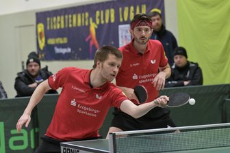 Tischtennis-Regionalligist aus dem Erzgebirge startet mit Ost-Kracher in die Rückrunde - Stanislav Chornobaiev (links) und Deniz Aydin sind ein eingespieltes Duo und wollen auch in der Rückrunde auftrumpfen.