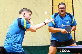 Tischtennis-Sachsenliga: Tannenberger Rückkehrer ärgert seinen Ex-Verein - Christian Franz (links) und Stefan Meiner vom TTSV Tannenberg gewannen ihr Doppel mit 3:2.