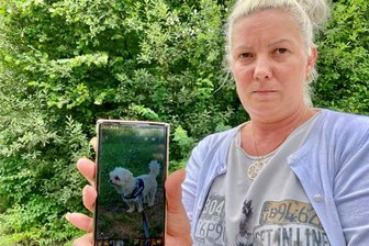 Tödliche Hundeattacke am Gartenzaun: Erzgebirgerin erlebt furchtbares Szenario - Viktoriya Hoffmann zeigt ein Foto von Max. Der fünfeinhalb Jahre alte Westie wurde von einem größeren Hund beim Gassigehen attackiert und getötet.