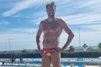 Topfit gegen den Abstieg - Stephan Roßner in Rom. Bei der Masters-EM wurde er mit den Krefeld Masters Fünfter.