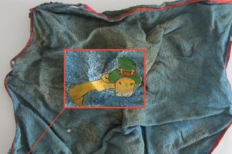 Totes Baby in Culitzsch: Kripo sucht mit Fotos nach Zeugen - In dieses Kapuzenhandtuch war der tote Säugling eingwickelt.