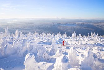 Traumhaftes Winterwetter auf dem Fichtelberg - 
