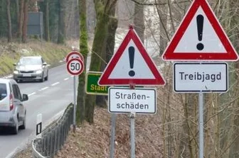 Treibjagd schränkt Verkehr ein - Wegen einer Jagd waren zwischen Zschopau und Scharfenstein nur50 km/h erlaubt.