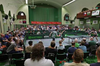 TTC Sachsenring Hohenstein-Ernstthal: Der Zuschauerkrösus der 2. Tischtennis-Bundesliga muss noch einmal ran - Die Pfaffenbergturnhalle – liebevoll „Grüne Hölle“ genannt – war mit 311 Zuschauern wieder sehr gut besucht.