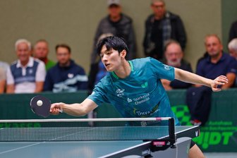 TTC Sachsenring Hohenstein-Ernstthal setzt in der 2. Tischtennis-Bundesliga auf seine Heimstärke - Der Südkoreaner Kim Byunghyeon steht vor seinem zweiten Heimspiel-Einsatz im Trikot des TTC Sachsenring.