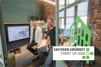 Typisch Chemnitz: Wie ein Startup in einer ehemaligen Fabrik Architekten das Leben leichter machen will - Kevin Meitsky und Mario Geißler von „Points2BIM“ können aus Punktwolken 3D-Modelle von Gebäuden entwickeln.