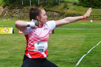 U-20-Leichtathletinnen des LV 90 Erzgebirge wollen ihren Teamgeist beweisen - Hat mit dem U-20-Team des LV 90 Erzgebirge die Deutsche Meisterschaft im Visier: Kugelstoßerin Jolina Lange.