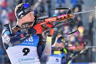 "Überlebt" und mit Platz 13 zufrieden - Justus Strelow traf 19-mal bei 20 Schuss ins Schwarze, kam im Einzel als drittbester Deutscher auf Rang 13 ein. 