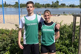 Überraschend gut im ersten bundesweiten Vergleich: Kanuten der SG Lauenhain überzeugen in Brandenburg - Ole Thalheim (l.) und Kim Naumann haben bei der Großen Brandenburg-Regatta ihr Lauenhainer Trainerteam positiv überrascht.