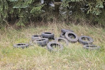 Unbekannte entsorgen Altreifen illegal in Altgeringswalde - Unbekannte entsorgten dieser Tage Altreifen an der Heeresstraße in Altgeringswalde.