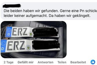 Unbekannte hinterlassen in Erzgebirgsdorf Spur der Verwüstung - Auf der Facebook-Seite „Drebach im Erzgebirge“ wird nach den Besitzern von zwei wiedergefundenen Kfz-Kennzeichen gesucht.