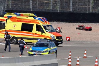 Der Unfall ereignete sich am Ende der Start-Ziel-Geraden.