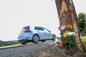 Unfallschwerpunkte: Das sind die gefährlichsten Strecken im Vogtland - Die B 169 zwischen Neuensalz und Mechelgrün ist ein Unfallschwerpunkt. 2021 starben dort zwei Männer. Der Baum ist gefällt. 