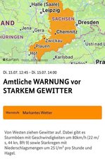 Unwetter zieht übers Erzgebirge mit Hagel und Sturmböen - Kurz vor 13 Uhr hat es am Dienstag eine Unwetterwarnung aufs Smartphone gegeben.