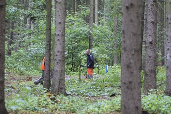 Update: 74 Anwohner werden nach Bombenfund in Plauen evakuiert - Valentin Süße (rechts mit Sonde) und Thomas Hagen gehören zu den Mitarbeitern der Firma Boskalis-Hirdes, die seit August vorigen Jahres mit Metalldektektoren akribisch das Gelände des Reusaer Waldes nach Fliegerbomben absuchen. Jetzt sind die Experten offenbar erneut fündig geworden. Zum zweiten Mal binnen weniger Wochen werden am heutigen Montag Teile Plauens evakuiert.