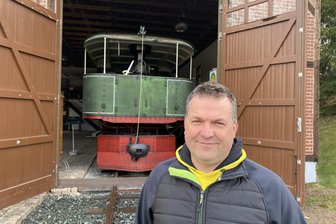 Verein öffnet Rollbockschuppen - Heiko Härtel ist neuer Vereinschef der Rollbockbahn.
