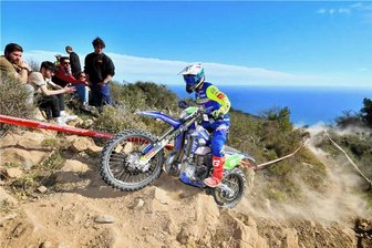 Verheißungsvoller WM-Auftakt für Sachsens Enduro-Ass Sydow - Enduro-Pilot Jeremy Sydow auf felsigem Gestein in San Remo unterwegs. 