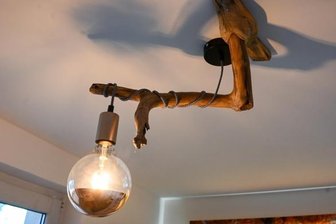 Vermieterwettbewerb: Burgstädterin siegt - Aus Wurzeln (hier als Lampe) entstehen nützliche Einrichtungsgegenstände.