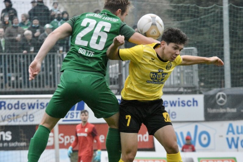 VfB Auerbach verliert gegen BSG Chemie Leipzig mit 0:2 - 