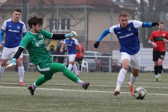 VfB Empor Glauchau: Von der Soccerhalle zurück auf den Fußballplatz? - Vor einer Woche gewann Luis Werrmann (rechts) mit Glauchau auf dem heimischen Kunstrasen das Dreierturnier vor Stahl Riesa und dem TSV Gera. Kann nun auch am Freitagabend der Ball rollen?