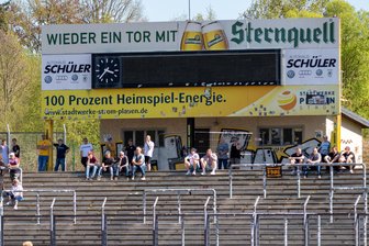 VFC Plauen: Anzeigetafel streikt ausgerechnet beim Sieg gegen den VfB Auerbach - Die Anzeigetafel im Vogtlandstadion spuckte am Samstag beim Duell des VFC Plauen mit dem VfB Auerbach keinen Spielstand aus.
