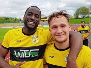 VFC Plauen verliert seinen 45-Tore-Sturm - Sie haben zusammen 37 Tore für den VFC erzielt, verlassen jedoch Plauen: Christopher Bibaku (links) und Lucas Will (rechts). Nicht im Bild: Moritz Kretzer.
