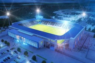 Videoleinwand im CFC-Stadion steht vor Inbetriebnahme -