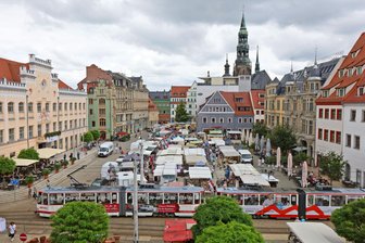 Vielfalt auf dem Sachsenmarkt in Zwickau - 