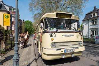 Vier Busse aus DDR-Zeiten fahren in Dresden wieder Linie - Auch dieser „Ikarus 66“ wird am Mittwoch anlässlich des Busverkehrsjubiläums wieder in Dresden unterwegs sein. Dieser Bus wurde in den ungarischen Ikarus-Werken 1972 gebaut, hat 190 PS und war in Dresden bis 1985 im Linienverkehr im Einsatz.