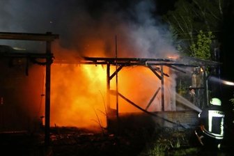 Vier Feuerwehren mit 60 Mann im Einsatz -