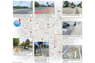 Vier gefährliche Stellen für Chemnitzer Radfahrer: Wo Biker Mut und Helm brauchen - Wer in Chemnitz aufs Fahrrad setzt, braucht nicht selten starke Nerven und mehr Mut. „Freie Presse“ zeigt einige besonders schwierige Stellen.